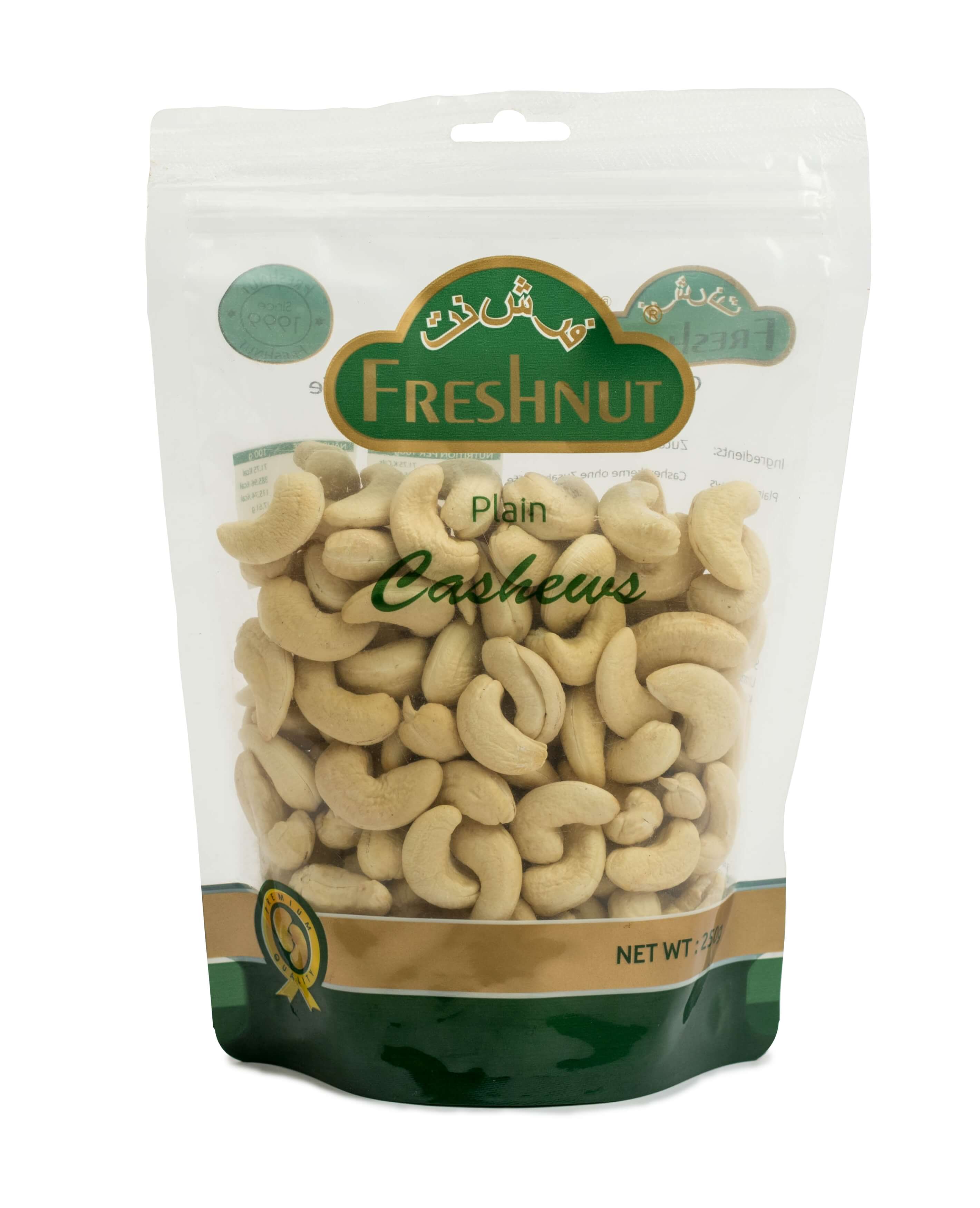 Freshnuts Cashews 250gm Plain
